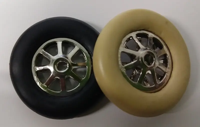 1-1/2" Cream Or Black Tire : Hubley Motorcycle Wheel & Hub 1