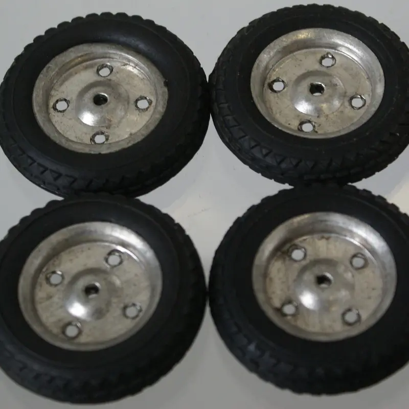 1-3/4" Vintage Toy Rubber Tire.  Original Store Stock. 3/32" Axle 1