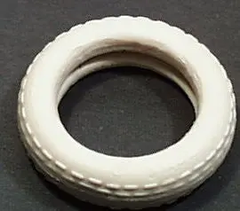1-5/8" Arcade White Rubber Tire : Marked Republic Rubber Co. Youngstown Oh 1