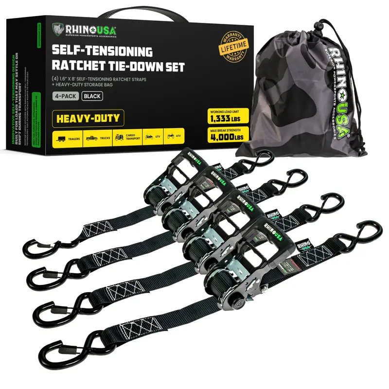 1.6" Self-Tensioning Ratchet Straps 1