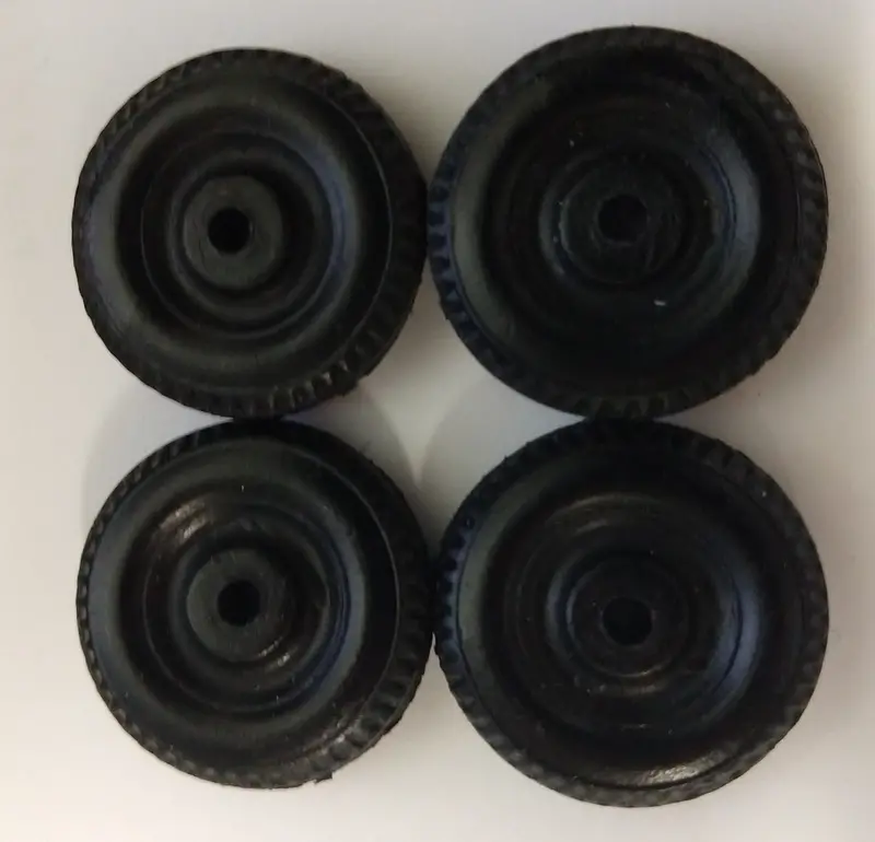 1" Hubley Mg Vintage Toy Wheel Replacement.  Black (Small Car With No Spare Tire) 1