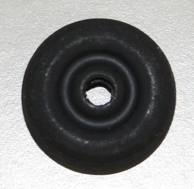 1" Vintage Toy Wheel. Black Hard Rubber Original Condition 1