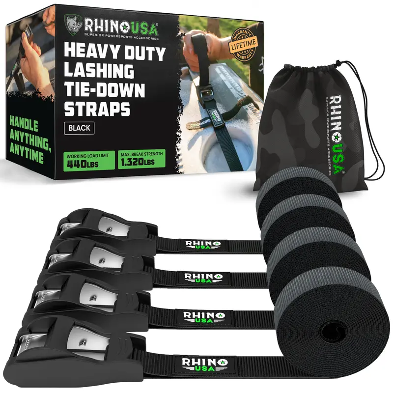 1" X 12' Lashing Tie-Down Straps 1