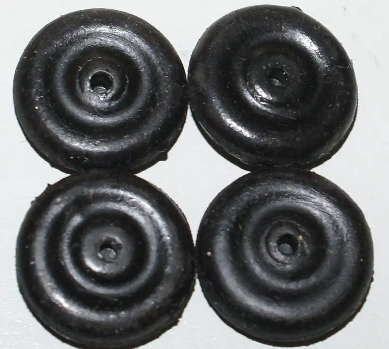 11/16" Black Rubber Wheel. 1