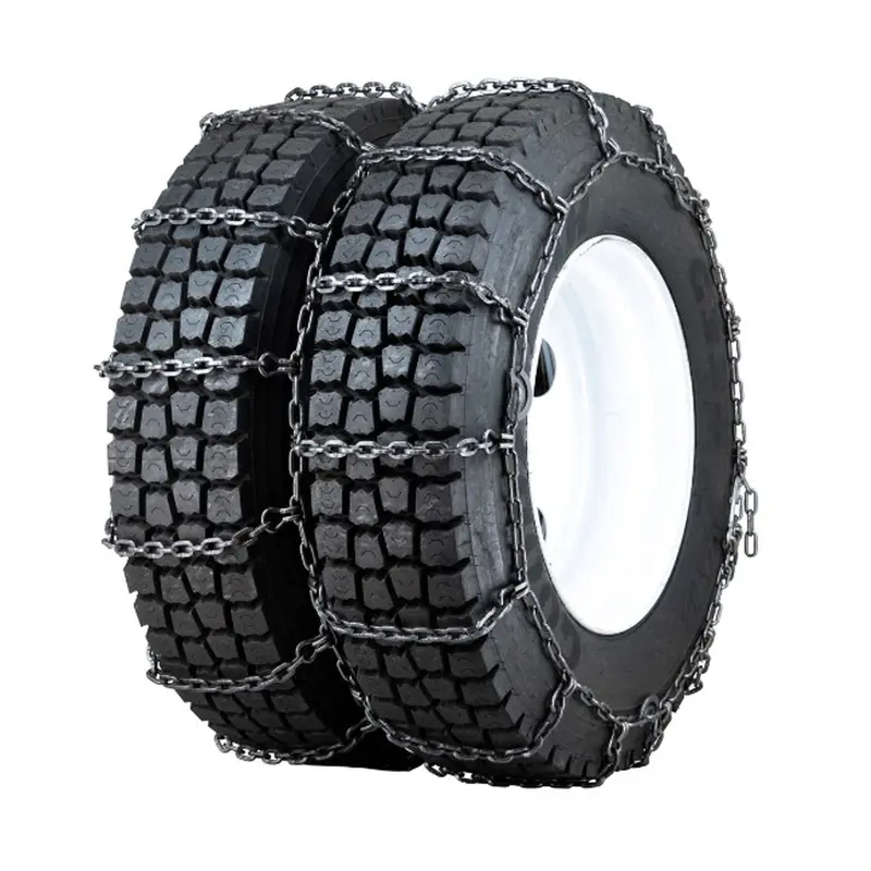 11-24.5 Trygg 7Mm Square Ice Truck Chain Dual Triple Cam Style - 1 Pair 1