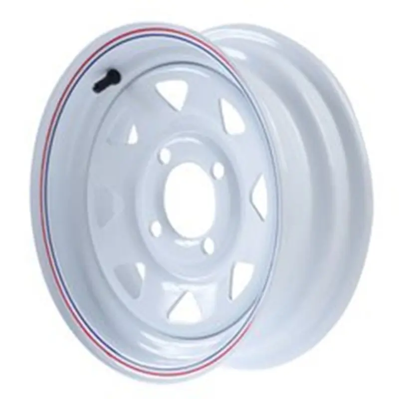 13"  White Steel Trailer Wheel 4 Bolt / Lug Fits 165/80-13 175/80-13 1