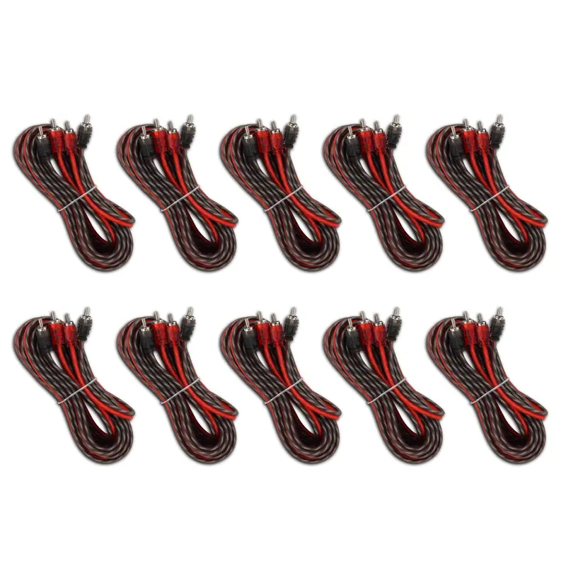 16 Ft Ultra Flex 100% Ofc Rca Cable Wire – 10-Pack 1