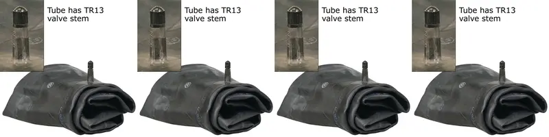 16"  Gr/Kr-16 Air Loc Multi Size Tire Inner Tube For Radial Passenger Tr13 Rubber Valve Stem (Set Of 4) 1