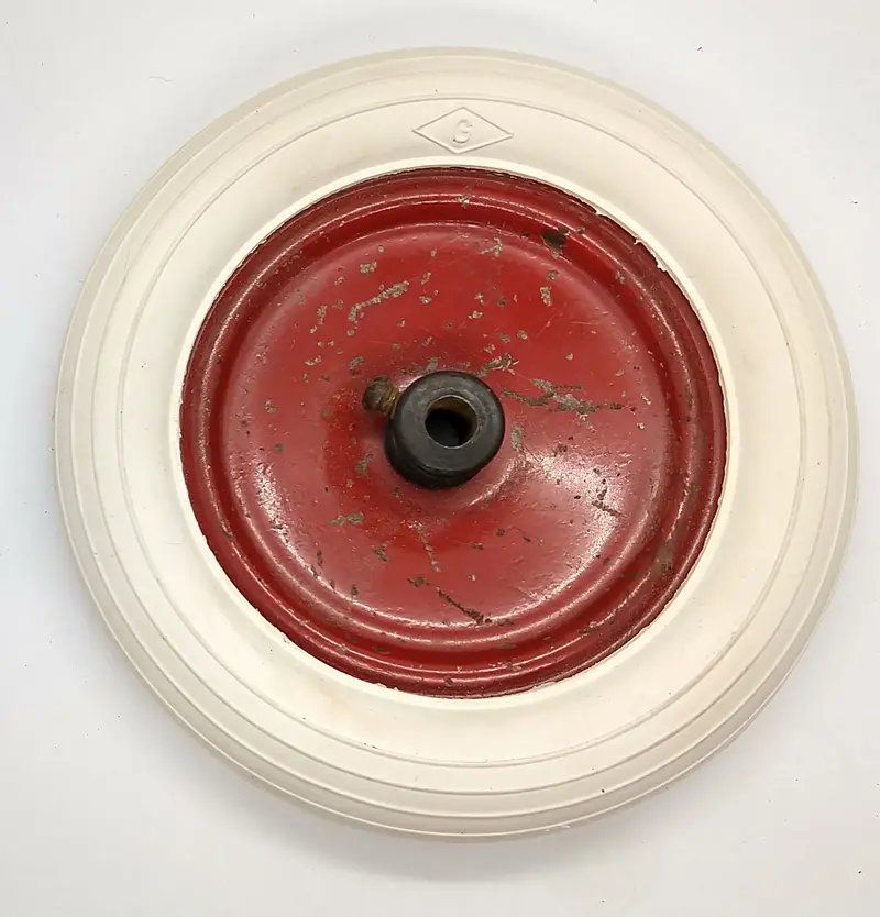 1920'S Erector Gilbert Wheels With Tires And Hubs. 4-1/8" Diameter Dn Or Dr 1