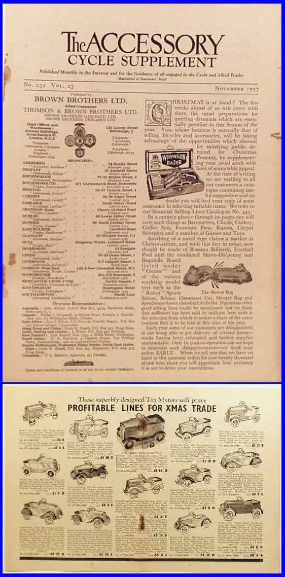1937 Cycle Supplement Catalog 16 B/W Pages 1