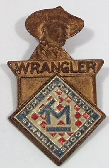 1938 Tom Mix Wrangler Brass Badge Premium 1