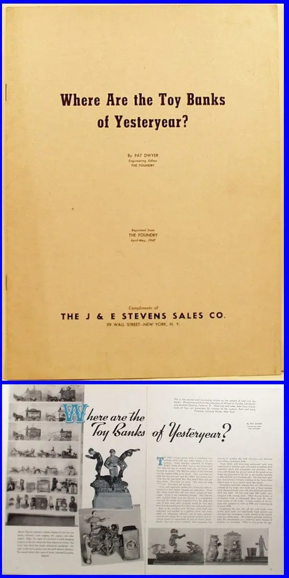 1947 Toy Banks Of Yesteryear Catalog 1