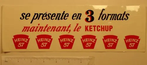 1950'S Minnitoy Heinz Ketchup Large Decal 1