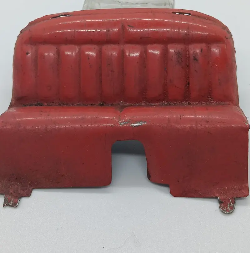 1960'S Tin Toy Car Seat Red. Original Toy Part. 3" 1