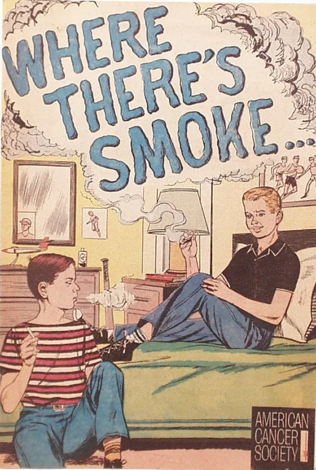 1965 American Cancer Society Comic Showing Kids Smoking 1