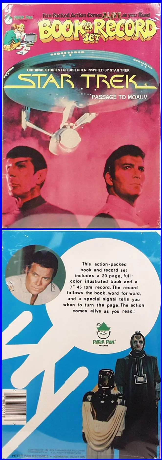 1979 Star Trek Book & Record Set Passage To Moauv 1
