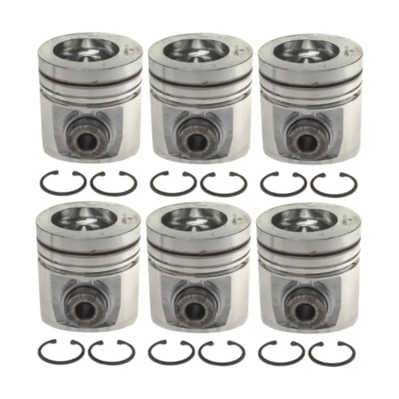 1991-1993 Cummins 5.9L Mahle Set Of 6 Pistons W/ Rings - .020 (224-3523Wr.020) 1