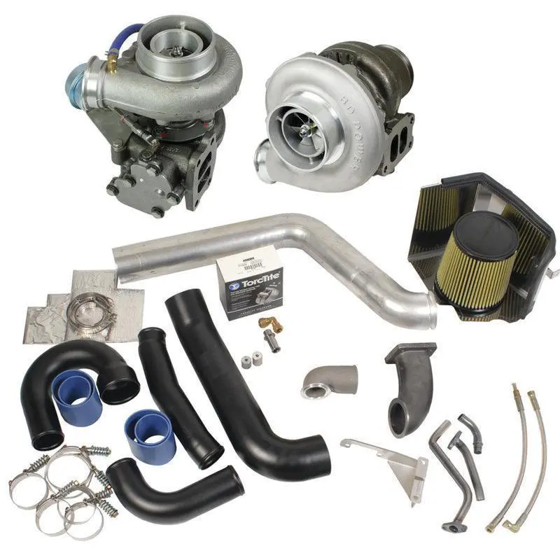 1998.5-2002 Cummins 5.9L Bd Diesel Super B Twin Turbo Kit W/ Fmw Billet Wheel (1045320) 1