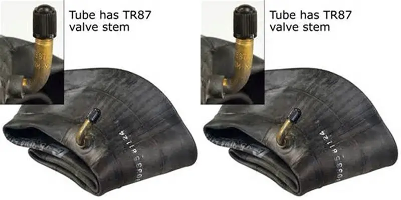 2.80/2.50-4 Firestone Small Tire Inner Tubes With Tr87 Bent Metal Valve Stem (Set Of 2) 1