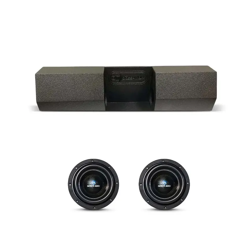 (2) Nemesis Audio Na-8M 700W Rms & Universal Single Cab Dual 8" Subwoofer Box Combo 1