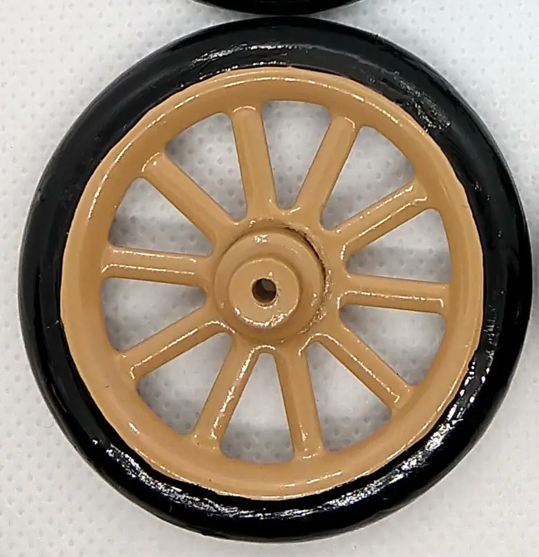 2" Tin Toy Wheel With Spokes For Early Vintage Toys Like Bing Or Bub 1