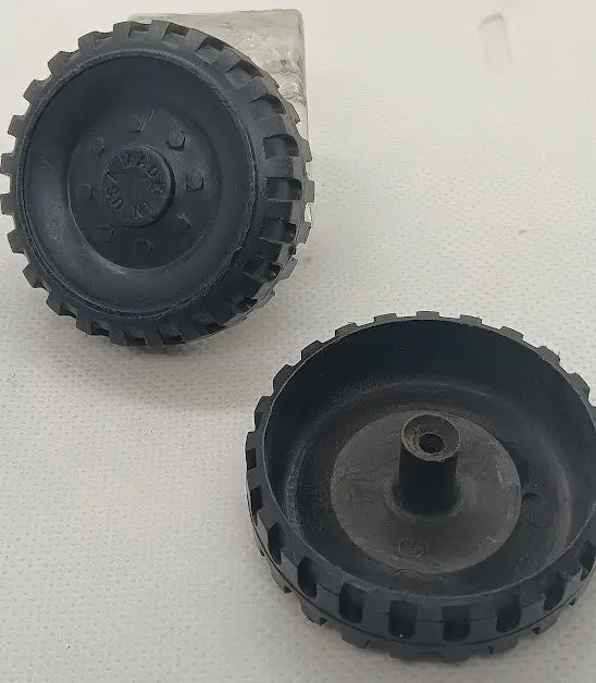 2" Vintage Toy Truck Wheels Set Of 2. Plastic Made In Usa 1