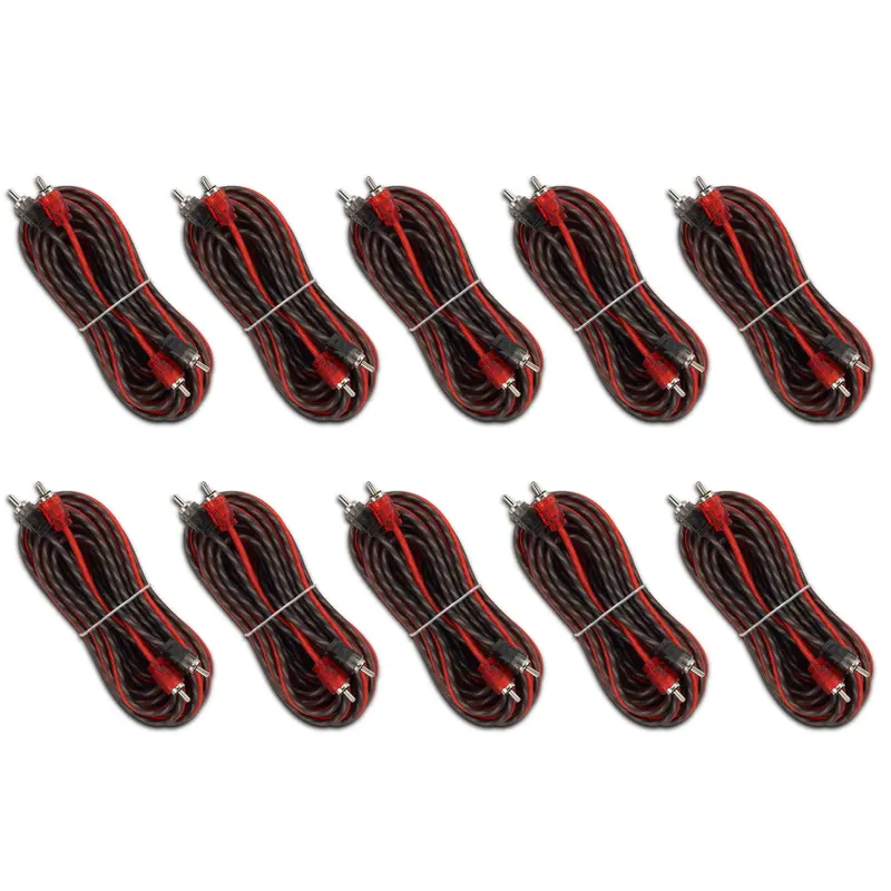 20 Ft Ultra Flex 100% Ofc Rca Cable Wire – 10-Pack 1