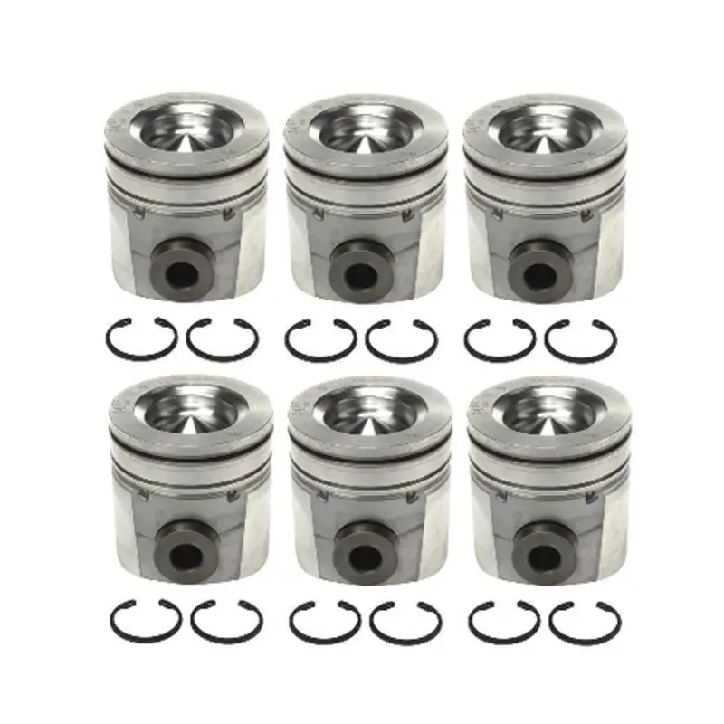 2003-2004 Cummins 5.9L Mahle Set Of 6 Pistons W/ Rings - Standard (224-3672Wr) 1