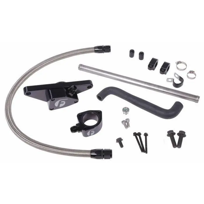 2003-2005 Cummins 5.9L Coolant Bypass Kit Auto Transmission With Stainless Steel Braided Line (Fpe-Clntbyps-Cummins-0305-Ss) 1