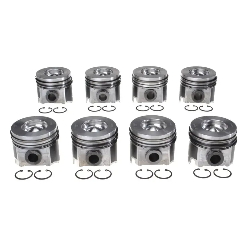2003-2007 Powerstroke 6.0L Mahle Set Of 8 Pistons W/ Rings - Standard (224-3503Wr) 1