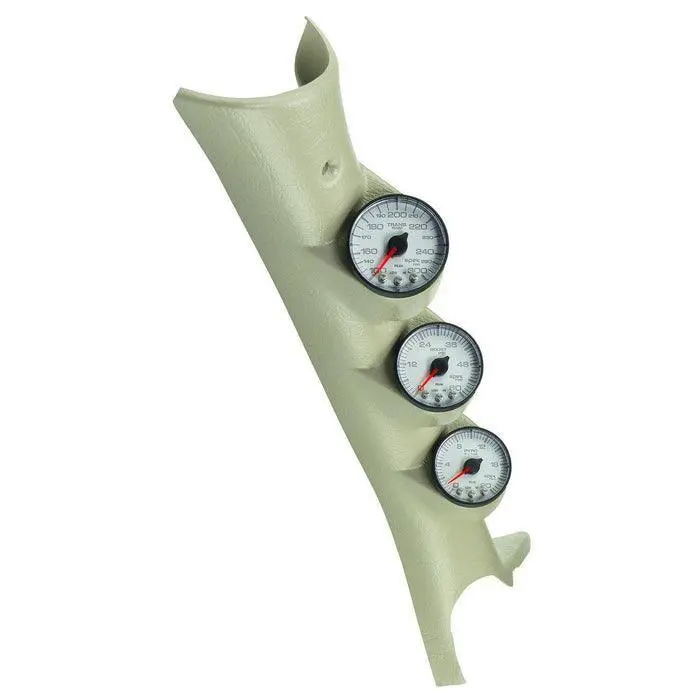 2003-2009 Cummins 5.9L/6.7L Spek-Pro White And Black Pillar Triple Gauge Kit (P73002) 1