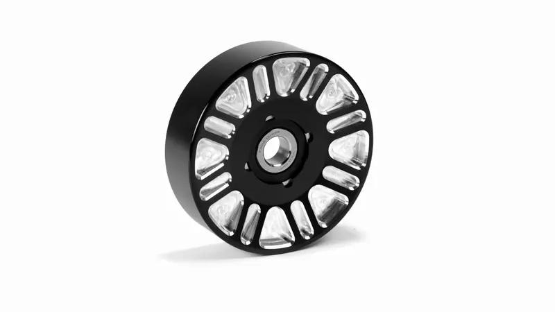 2003-2018 Cummins 5.9L/6.7L Upper Fan Idler For Use With Electric Water Pumps Black Finish Contract Cut (Fpe-34658-Blk-Spk) 1