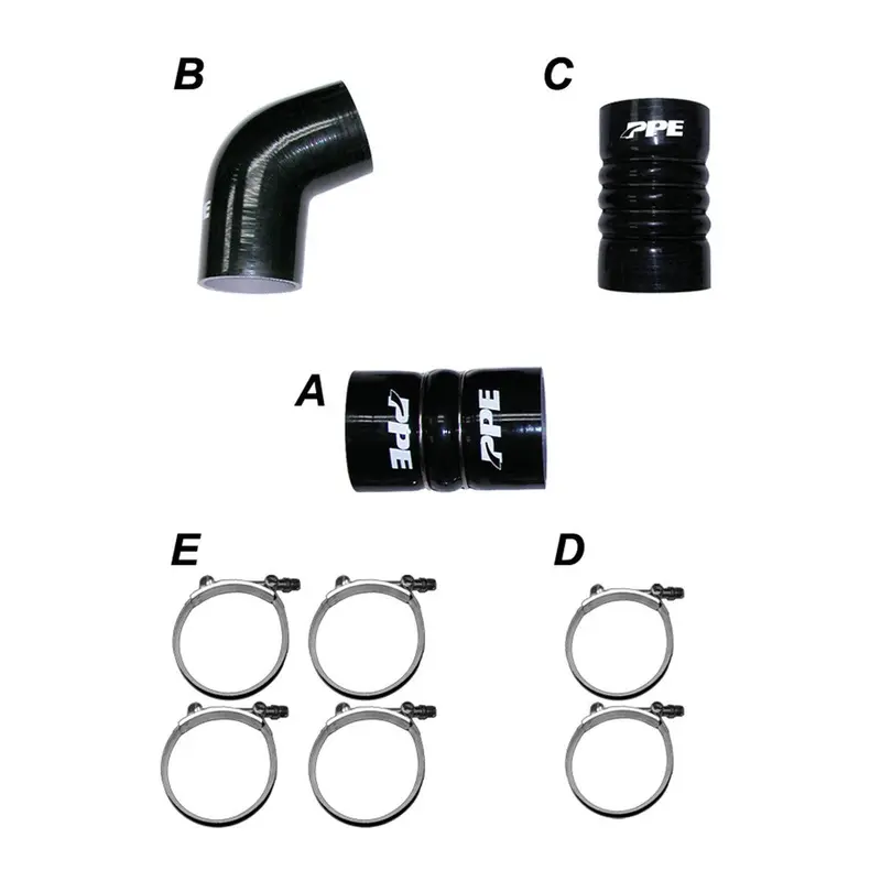 2006-2010 Duramax Lly/Lbz/Lmm Intercooler Piping Silicone Hose Kit (115910610) 1