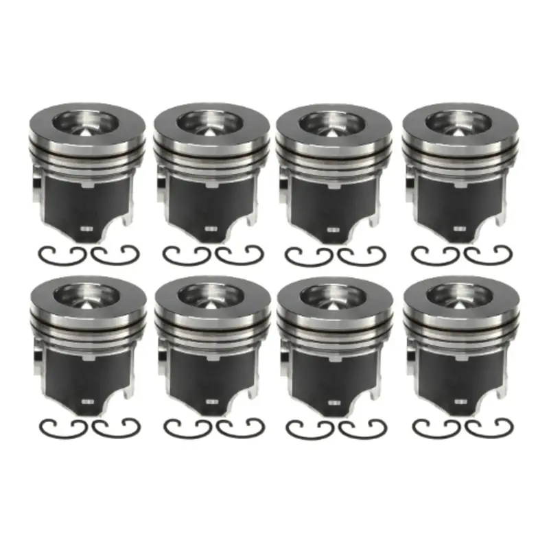 2008-2010 Powerstroke 6.4L Mahle Set Of 8 Pistons W/ Rings - 0.50Mm (224-3666Wr-0.50Mm) 1