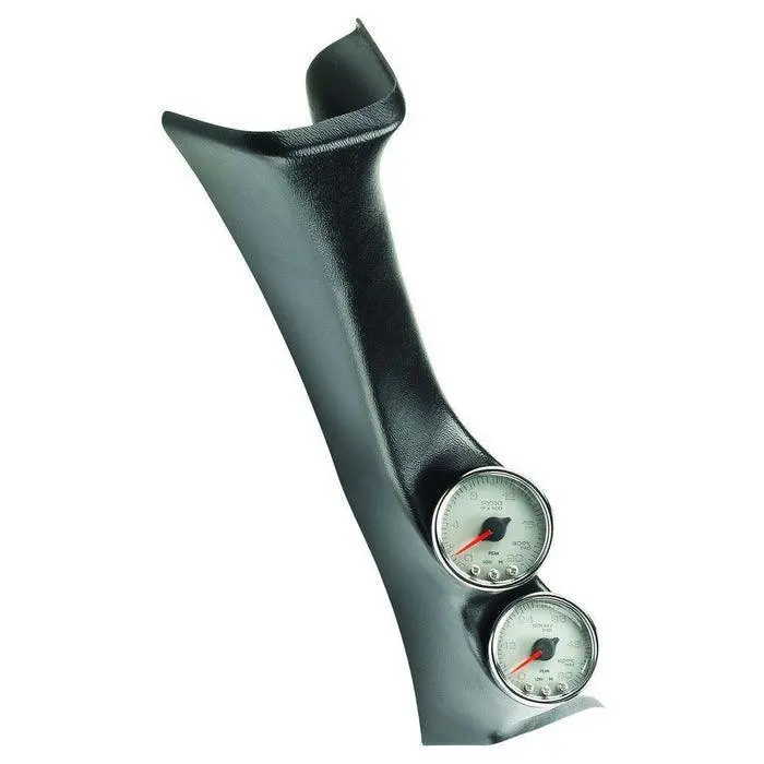 2008-2010 Powerstroke 6.4L Spek-Pro Silver And Chrome Pillar Gauge Kit (P72012) 1