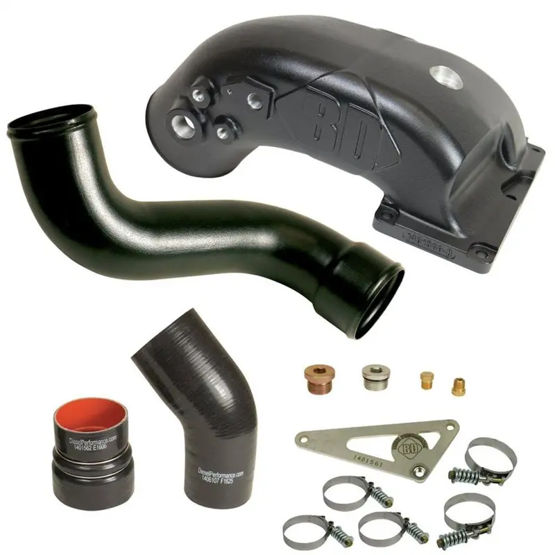 2013-2018 Cummins 6.7L Bd Diesel X-Flow Power Intake Elbow Black Powder Coated (1041566) 1