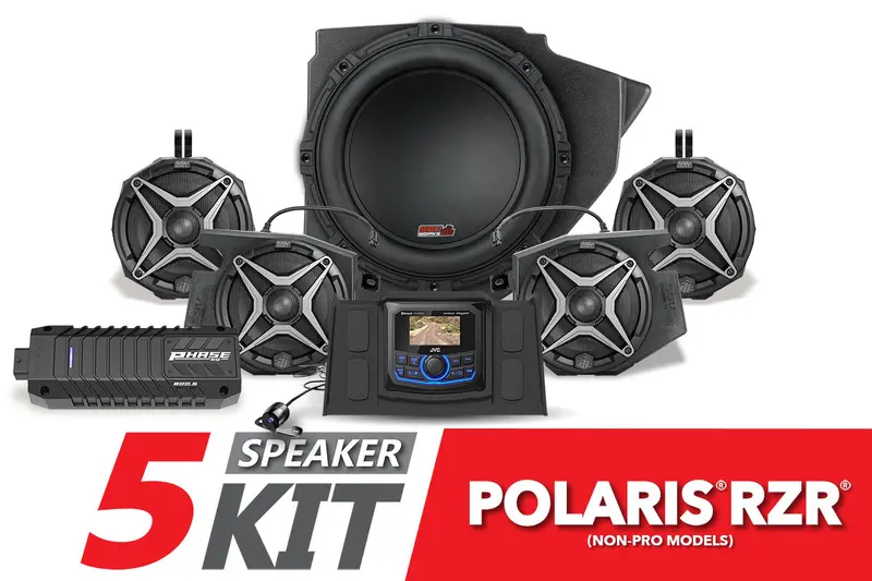 2014-2023 Polaris Rzr A-Spec Ssv Works 5-Speaker Plug-&-Play Kit With Jvc 1