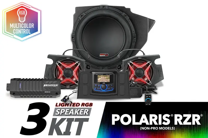 2014-2023 Polaris Rzr V-Spec 3-Speaker Plug-&-Play Kit With Jvc 1