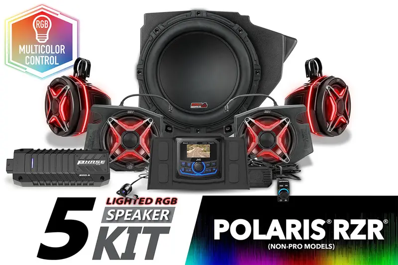 2014-2023 Polaris Rzr V-Spec 5-Speaker Plug-&-Play Kit With Jvc 1