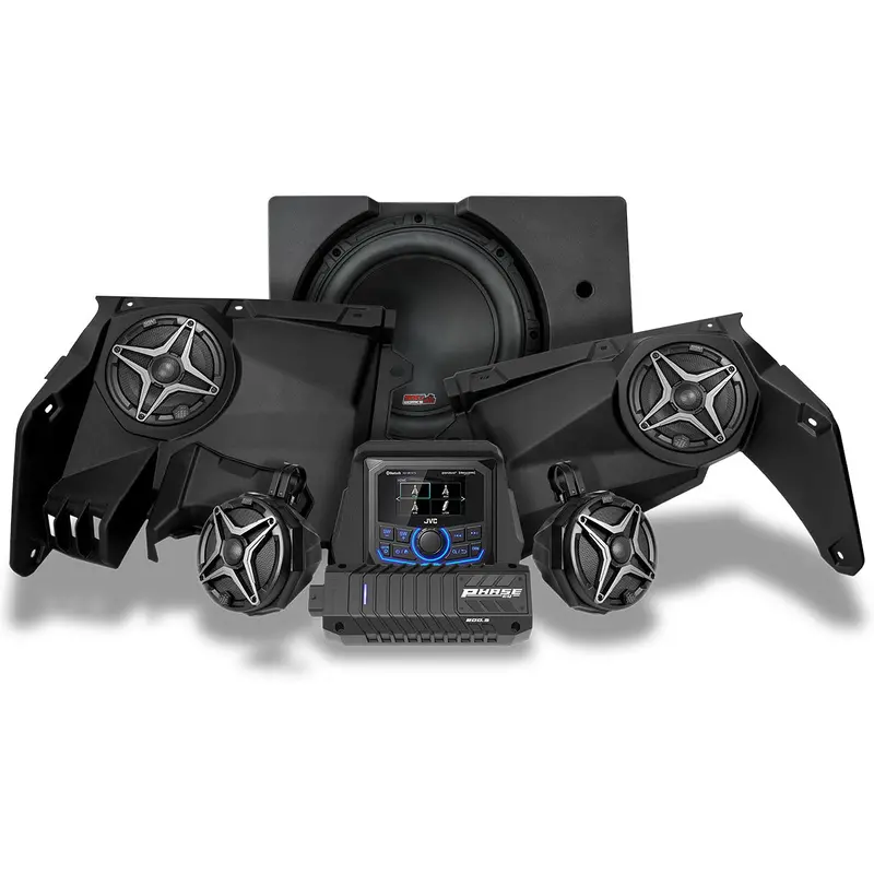 2017-2026 Can-Am® X3, Phase-4 A-Spec 5-Speaker 800Watt System W/Jvc 1