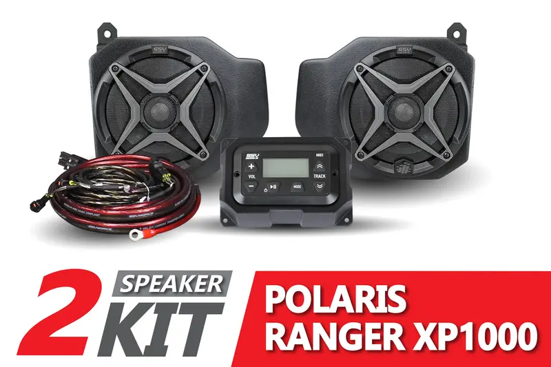 2018-2024 Polaris Ranger Xp1000 2-Speaker Ssv Works Audio System 1