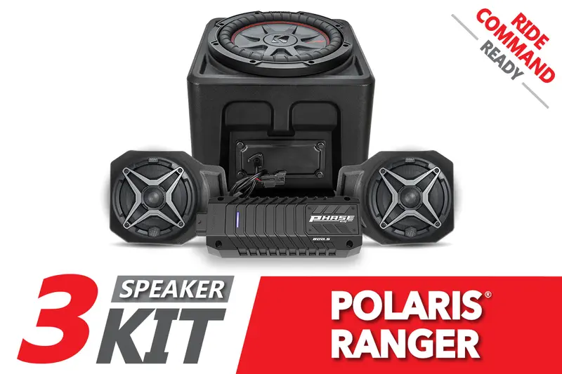 2018-2024 Polaris Ranger Xp1000 3-Speaker Ssv Audio-System For Ride Command 1