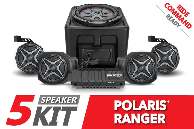 2018-2024 Polaris Ranger Xp1000 5-Speaker Ssv Audio System For Ride Command 1