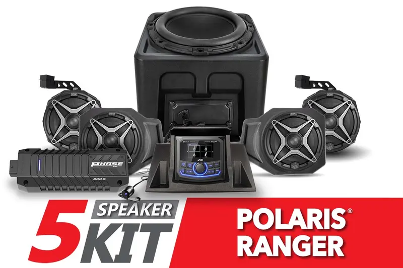 2018-2024 Polaris Ranger Xp1000 A-Spec Ssv Works 5-Speaker Audio System W/Jvc 1