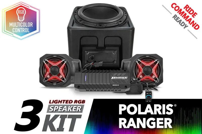 2018-2024 Polaris Ranger Xp1000 V-Spec 3-Speaker Audio System For Ride Command 1