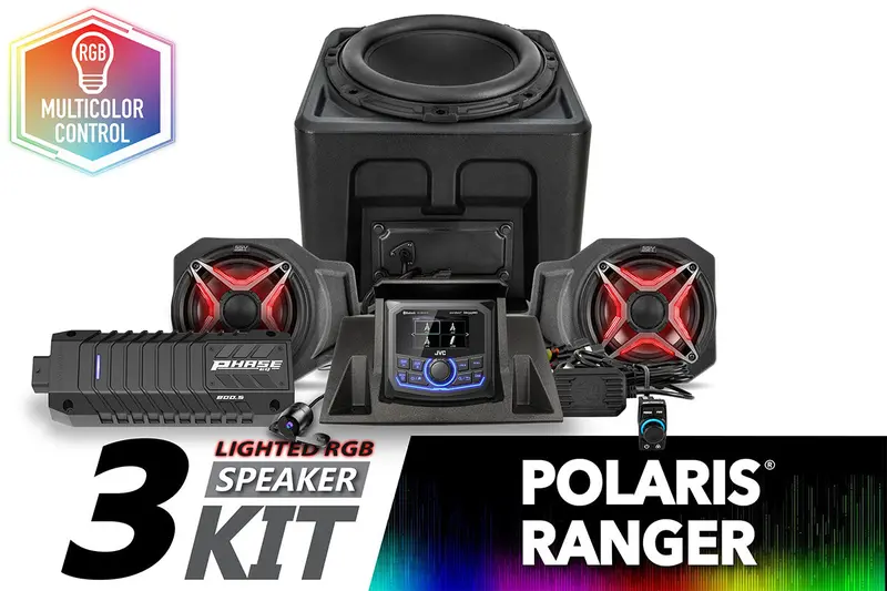 2018-2024 Polaris Ranger Xp1000 V-Spec 3-Speaker Audio System W/Jvc 1