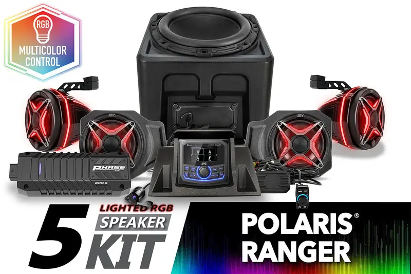 2018-2024 Polaris Ranger Xp1000 V-Spec 5-Speaker Audio System W/Jvc 1