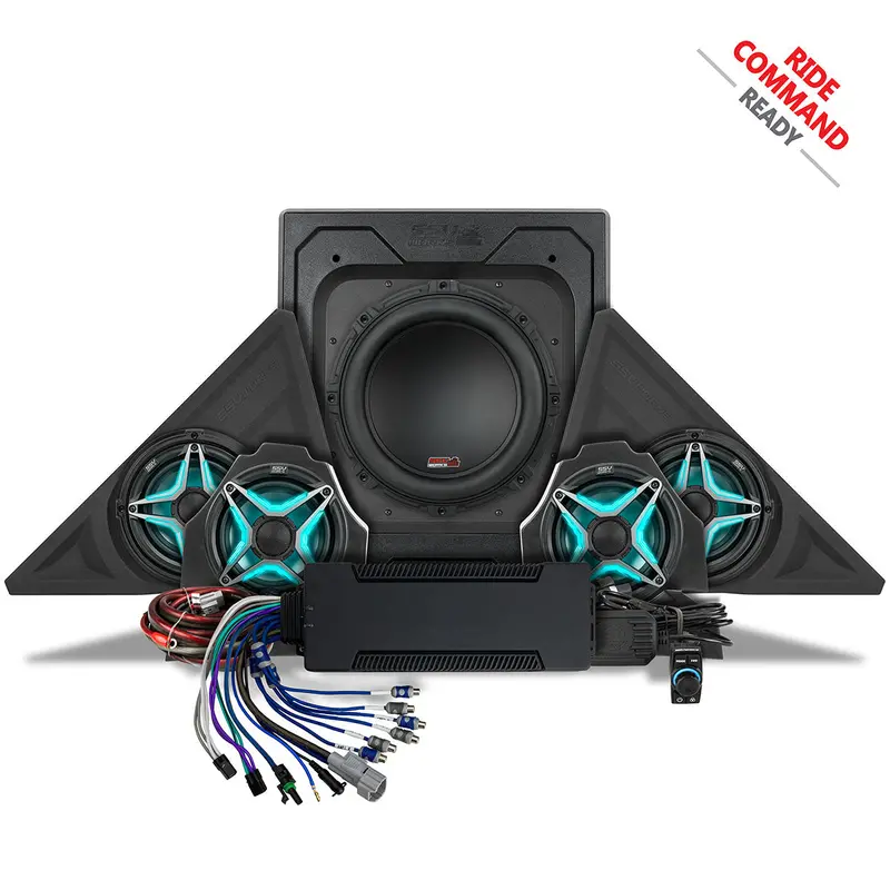 2018-2025 Polaris® Slingshot Phase-5 V-Spec 1400Watt 5-Speaker Audio-System For Ride Command 1