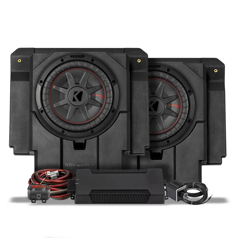 2024-2026 Can-Am® Maverick R 4-Seater Rear-Seat Plug-&-Play Dual-Subwoofer Add-On Kit 1