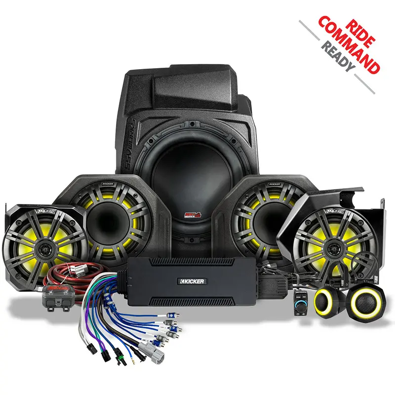 2025-2026 Polaris® Rzr Pro R / Pro S / Pro Xp Phase-6 K-Spec 7-Speaker Plug-&-Play Kit For Ride Command 1